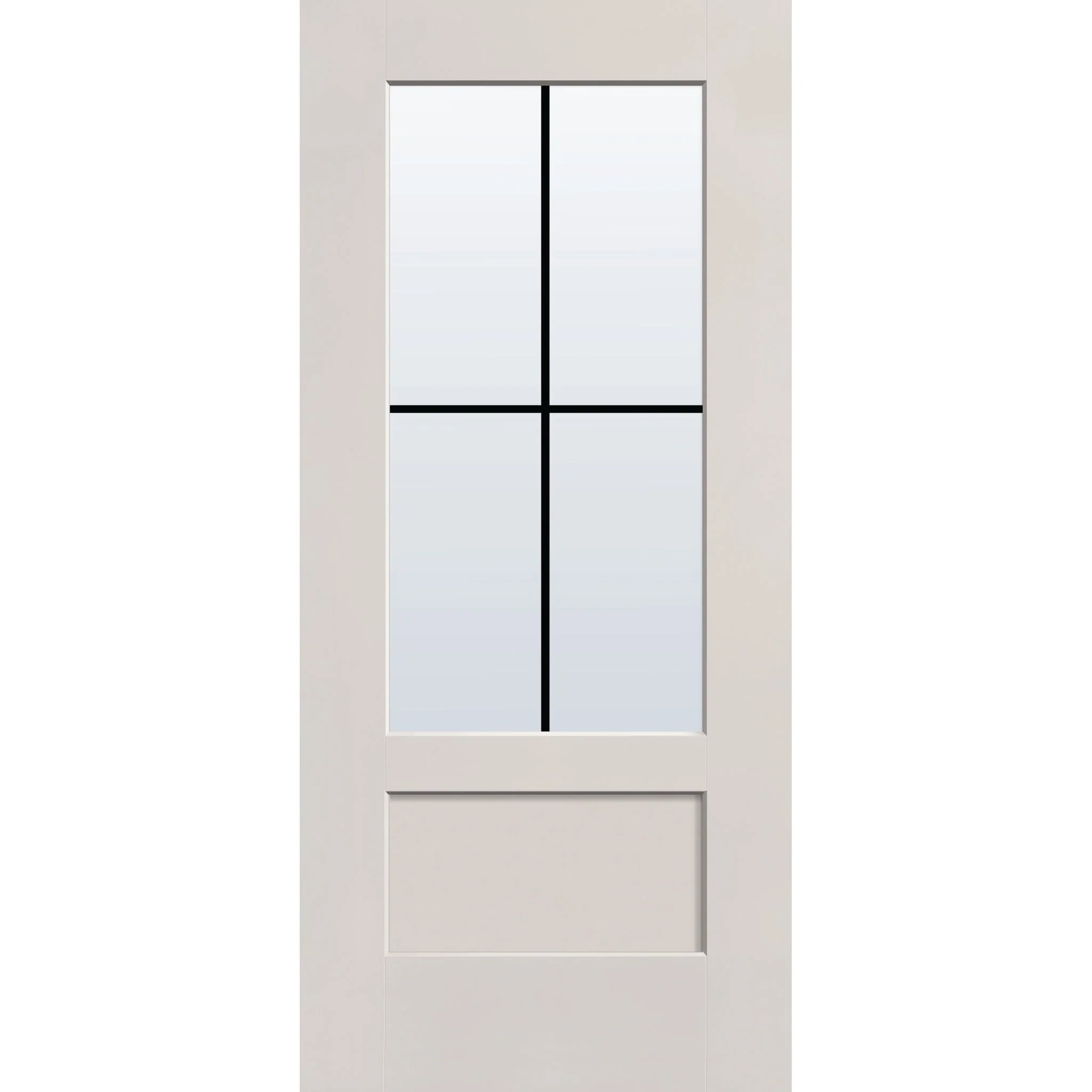 Grills Between Glass 4 Light Flush Glazed Fiberglass Entry Door - 3/4 Lite Shaker (36" x 80") - Image 5