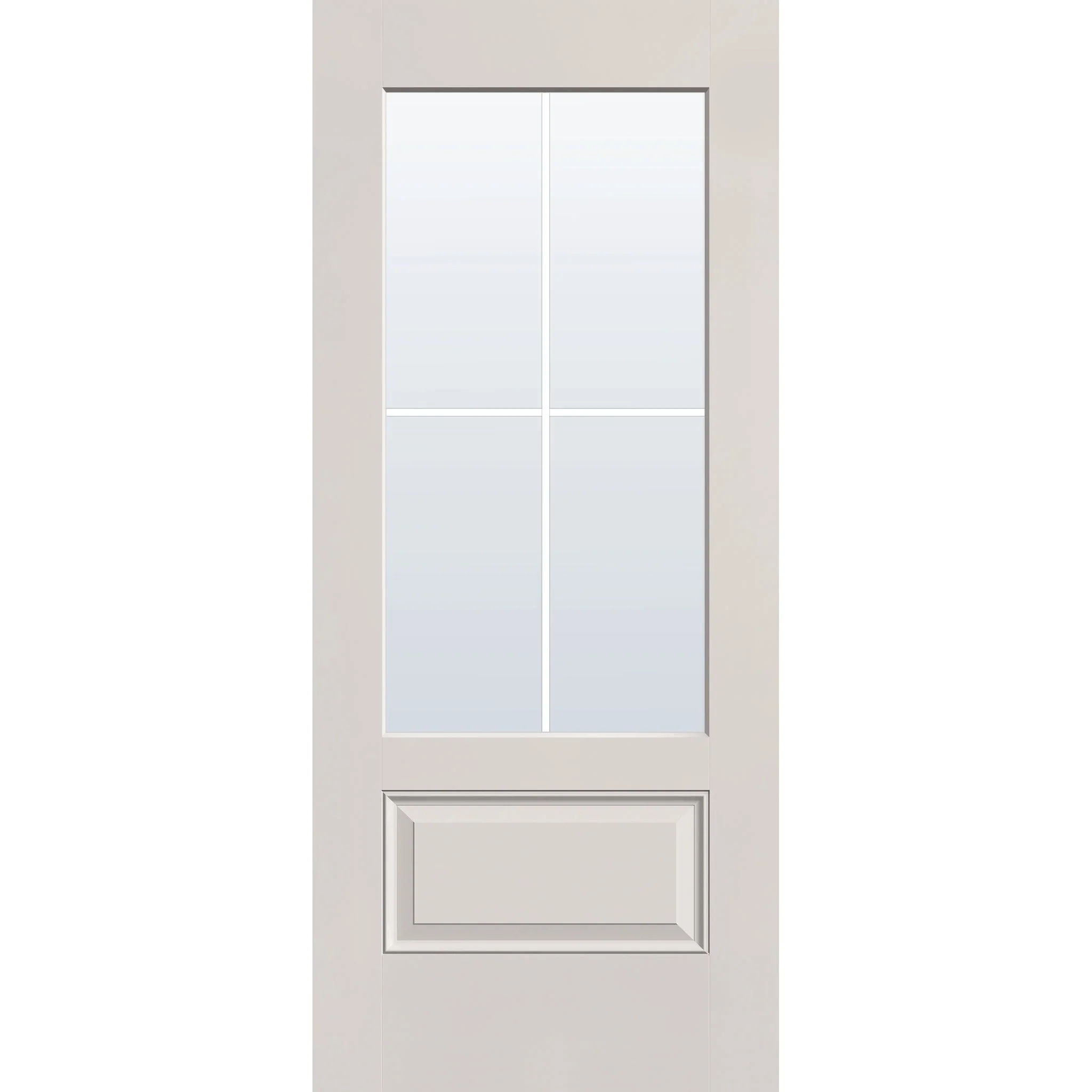 Grills Between Glass 4 Light Flush Glazed Hurricane-Rated Fiberglass Entry Door - 3/4 Lite (34" x 80") - Image 3