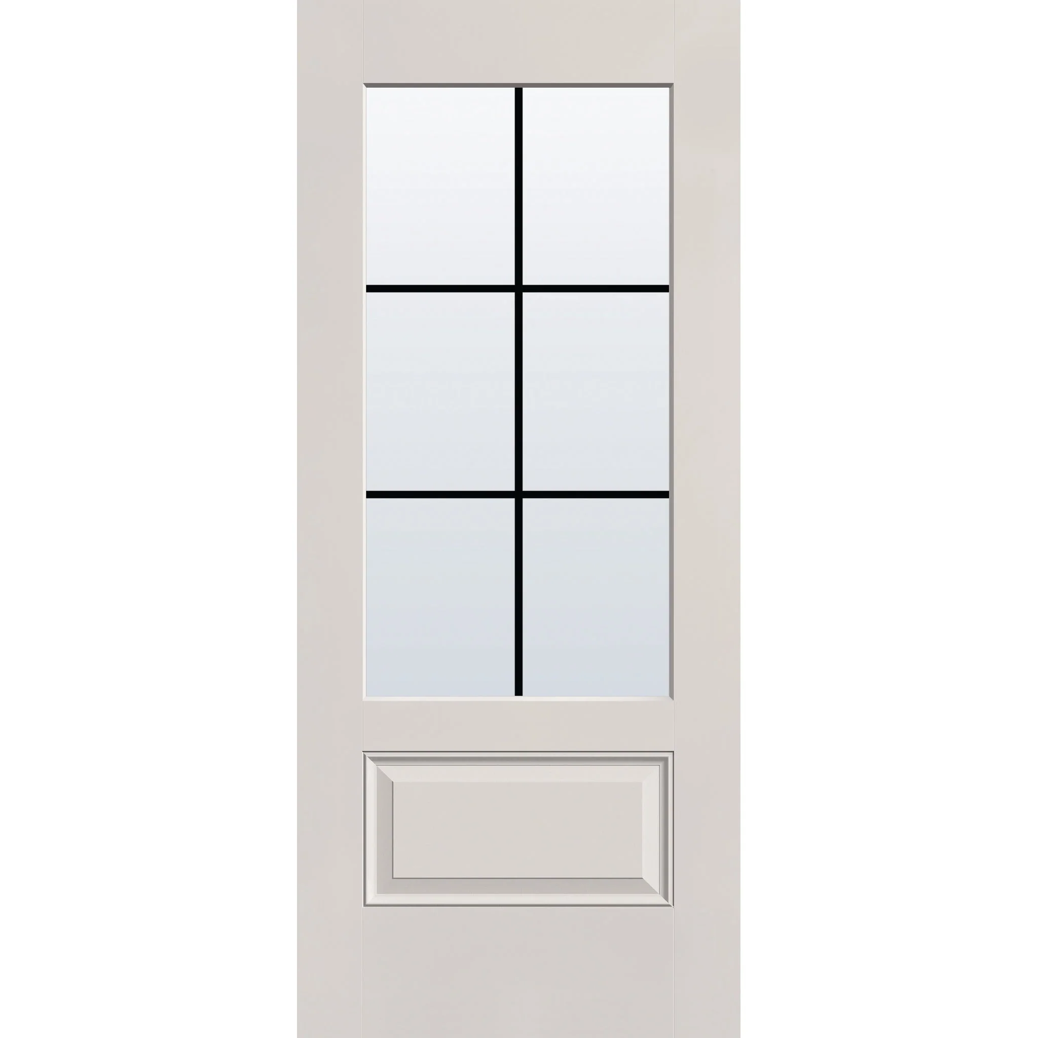 Grills Between Glass 6 Light Flush Glazed Fiberglass Entry Door - 3/4 Lite (34" x 80") - Image 2