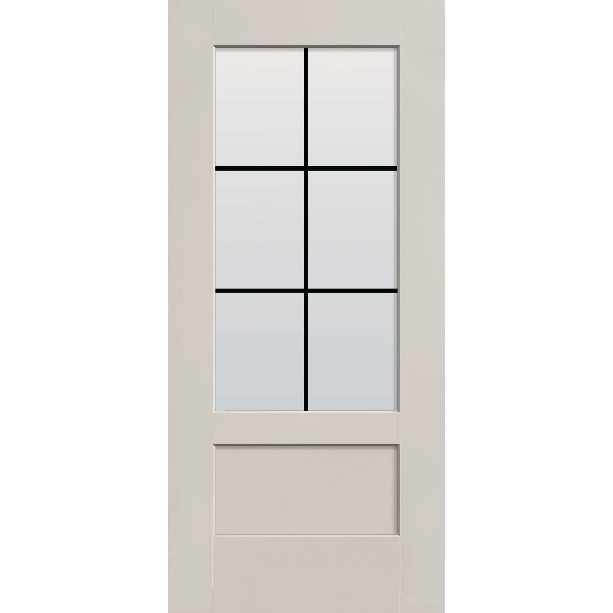 Grills Between Glass 6 Light Flush Glazed Fiberglass Entry Door - 3/4 Lite Shaker (36" x 80") - Image 7