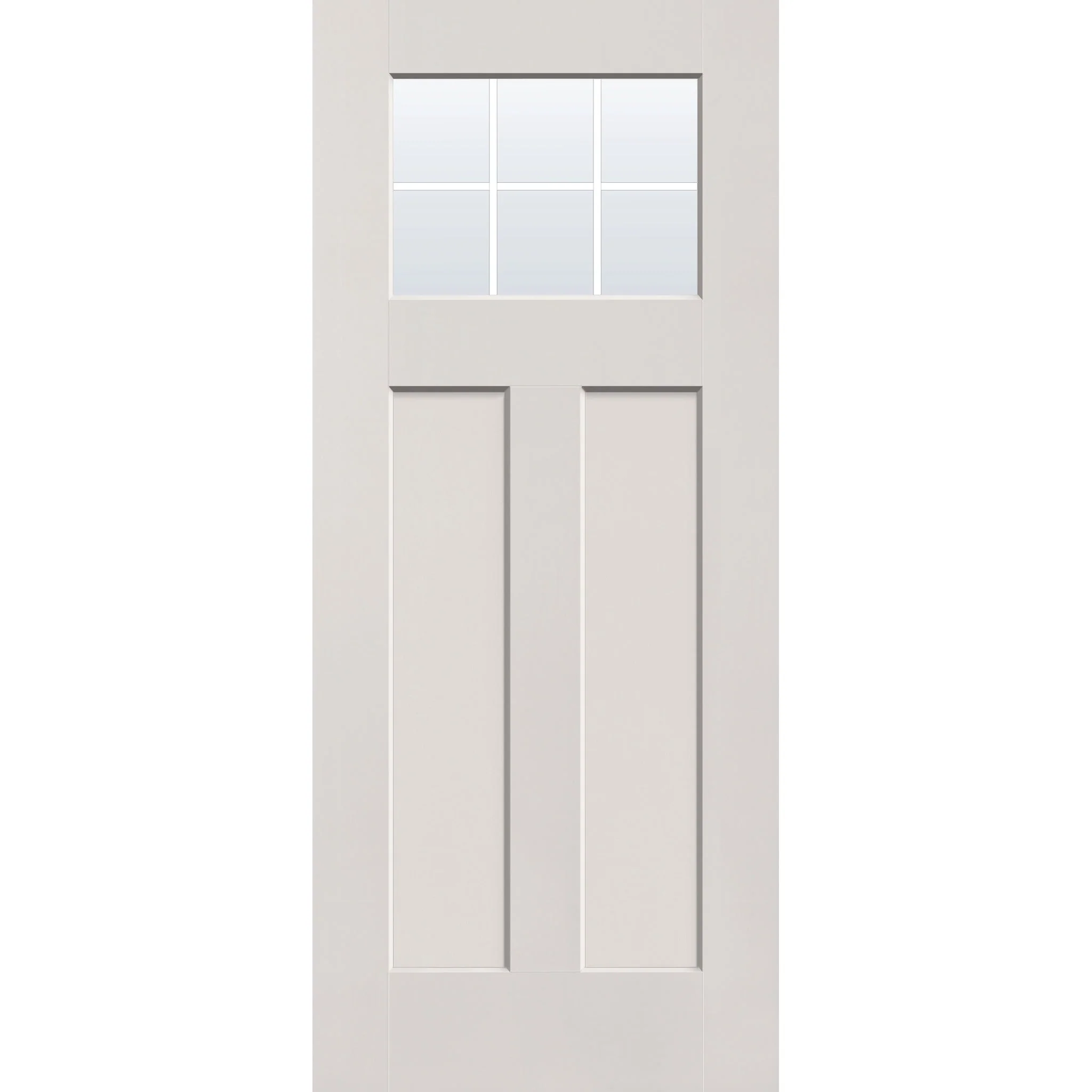 Grills Between Glass 6 Light Flush Glazed Hurricane-Rated Fiberglass Entry Door - Craftsman 2 Panel (34" x 80") - Image 4