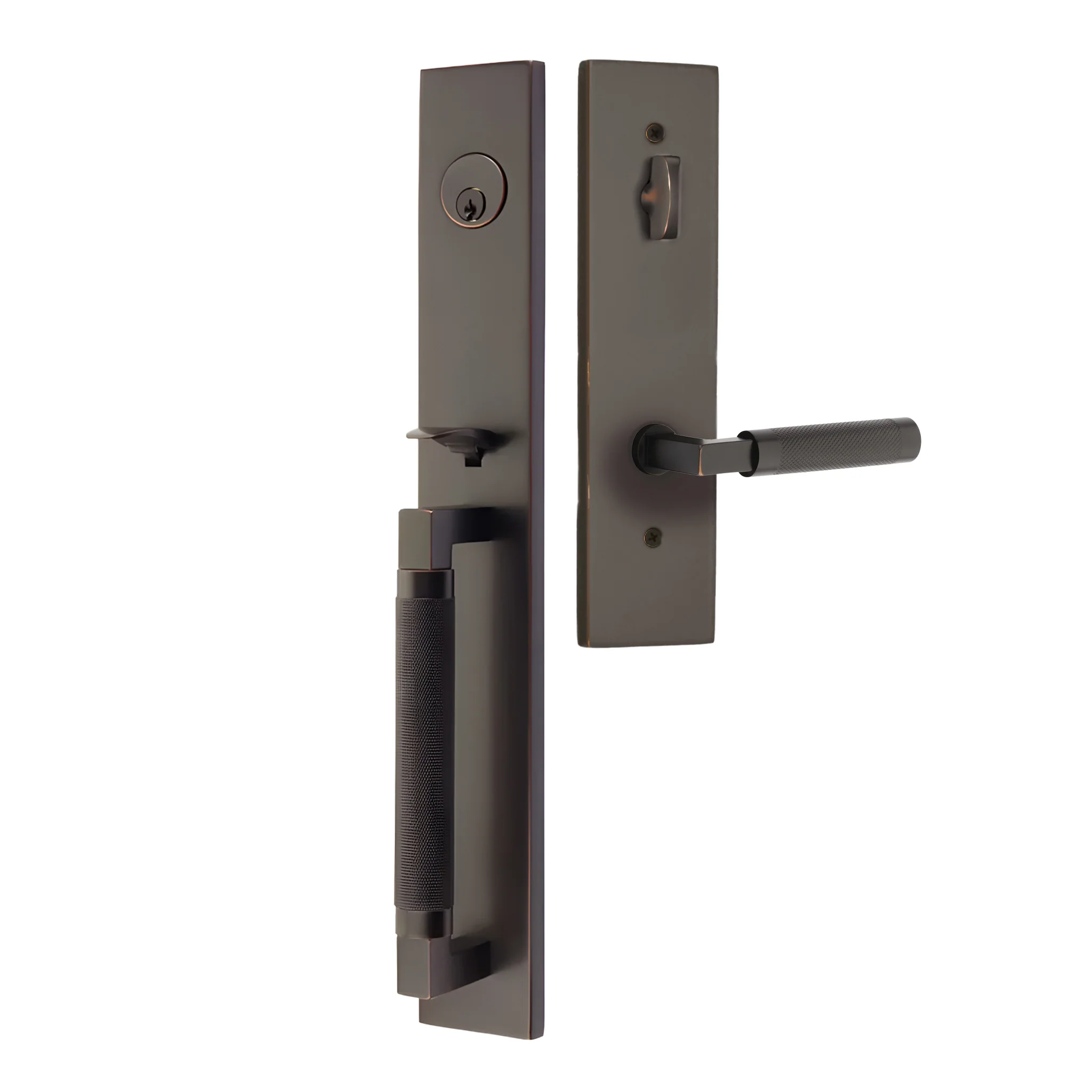 Hercules Knurled Full Length Entry Lockset by Emtek - Image 7