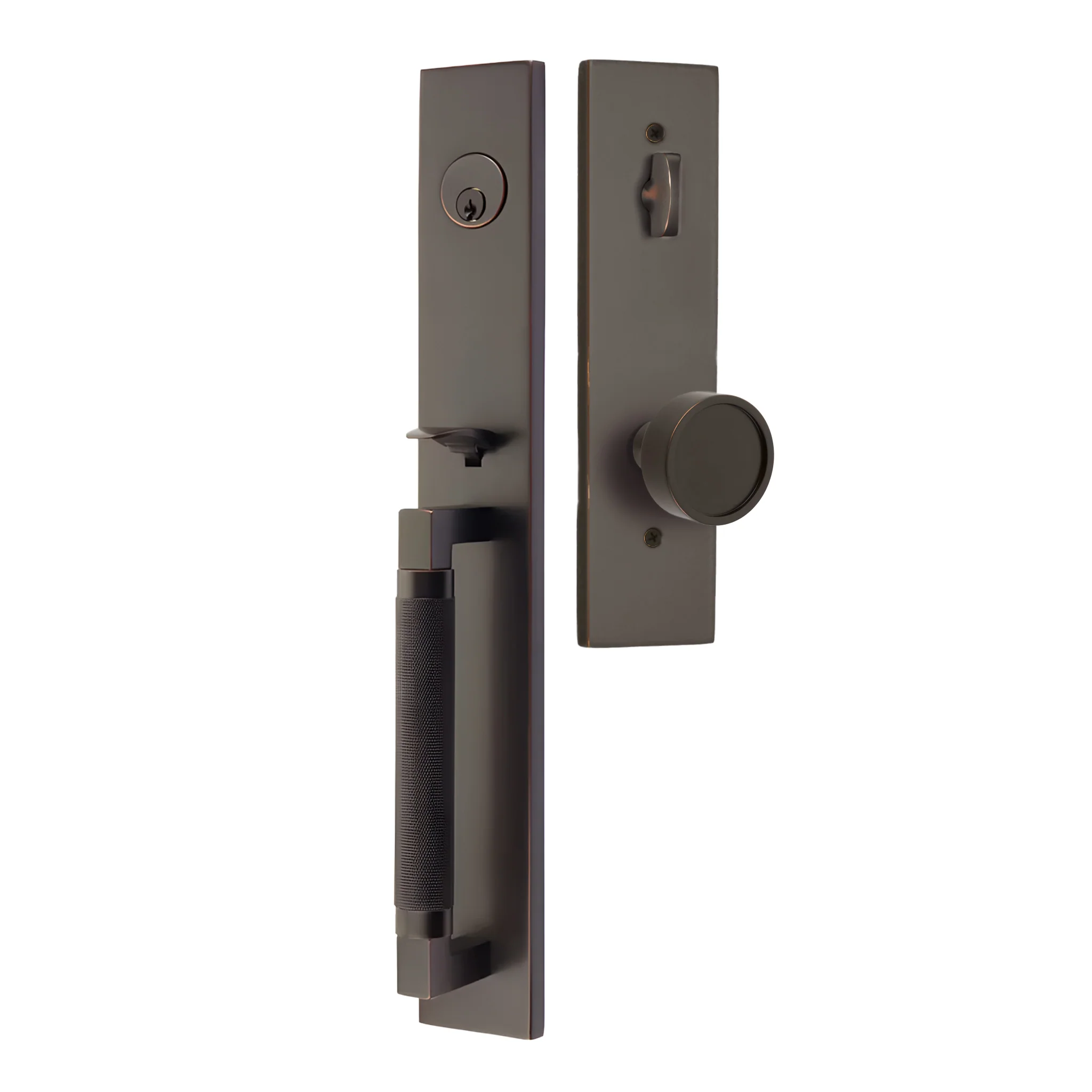 Hercules Knurled Full Length Entry Lockset by Emtek - Image 9