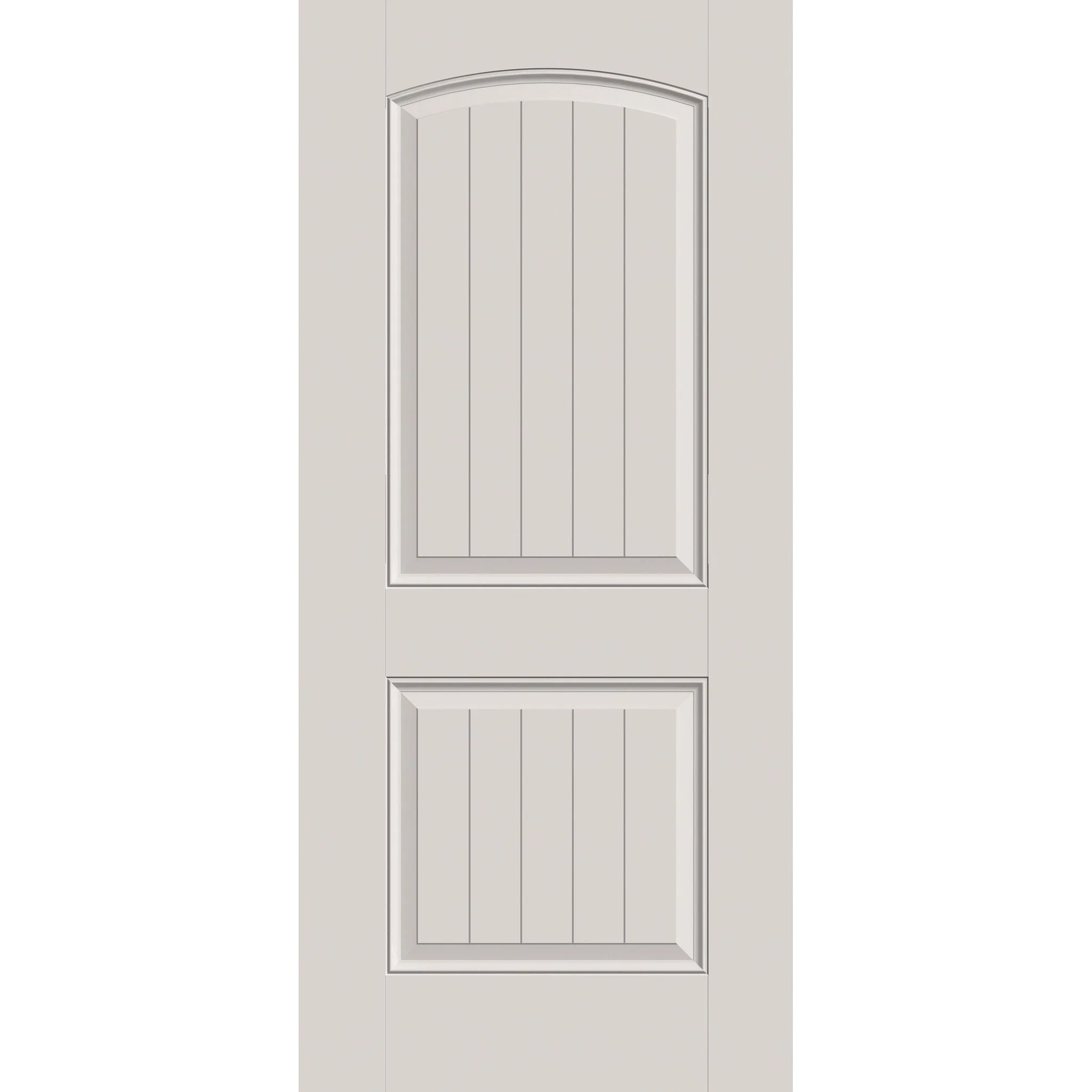 Hurricane-Rated Fiberglass Entry Door - 2 Panel Cambertop Plank (36" x 80")