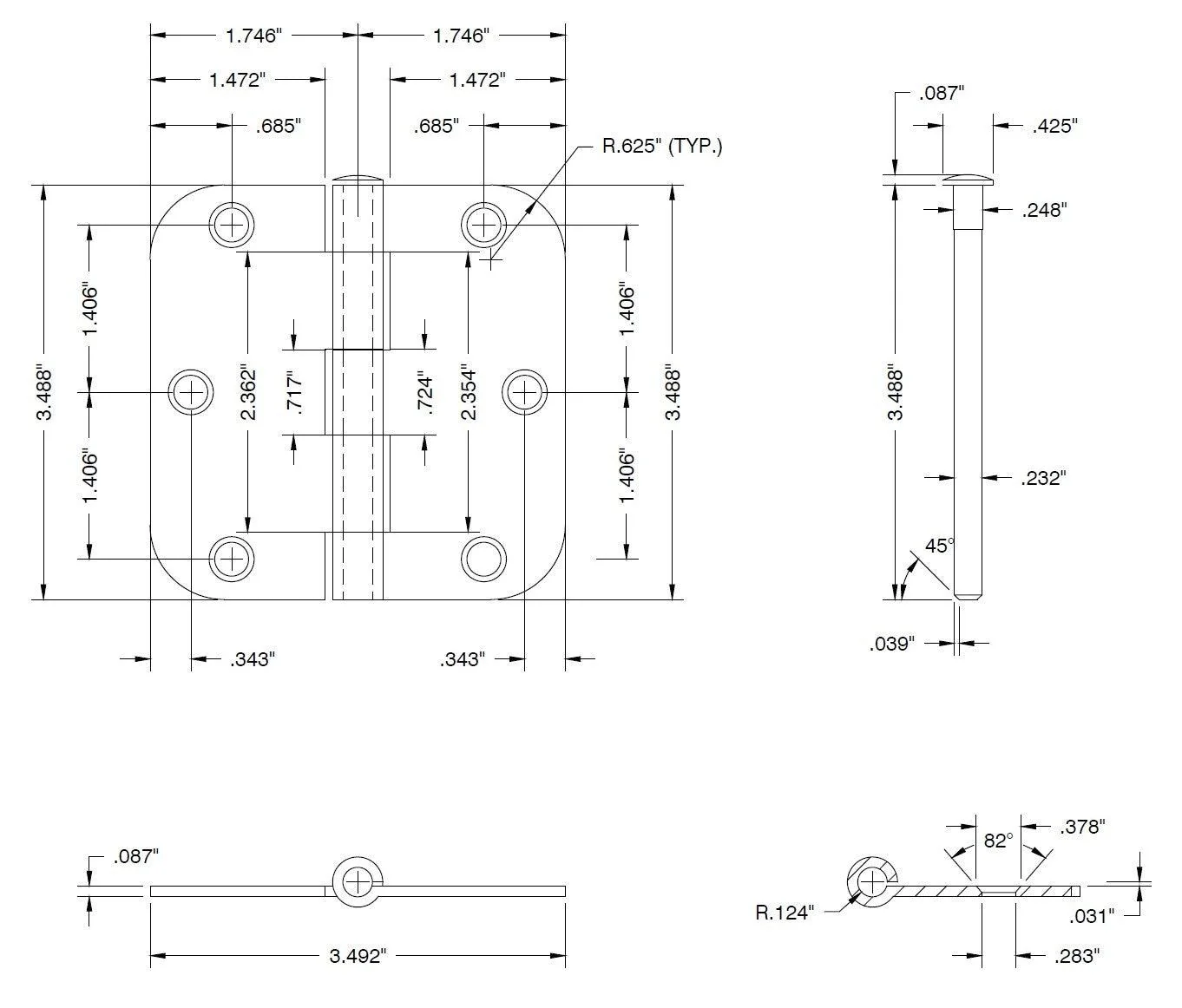 Interior Door Hinge (1 piece) - Image 4