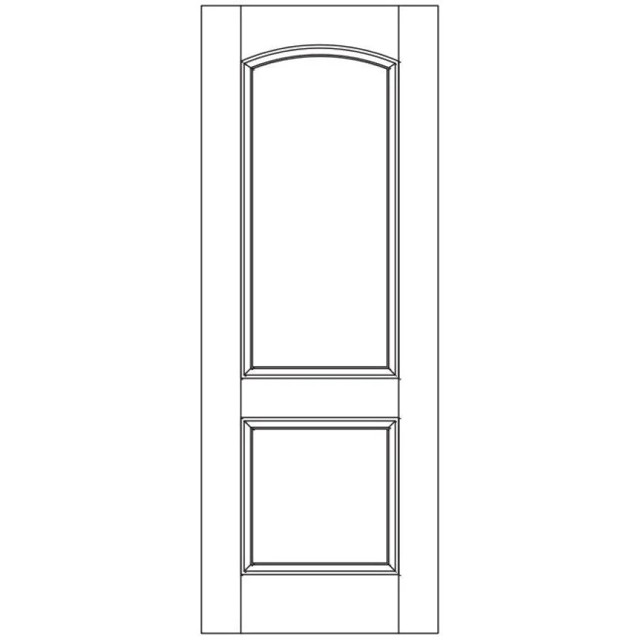 Mahogany Interior Door Slab (2 Panel Archtop) - Image 3
