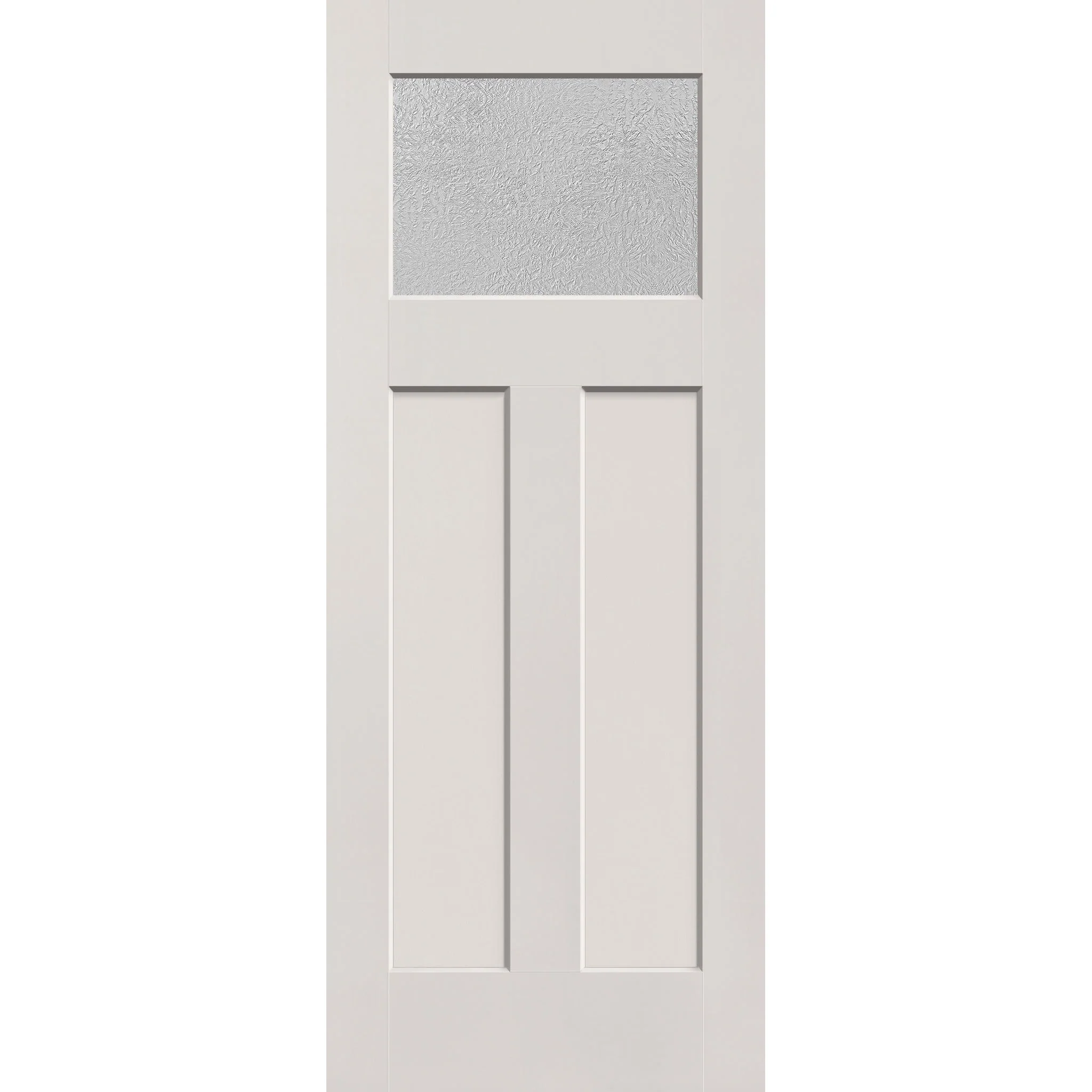 Micro-Granite Flush Glazed Hurricane-Rated Fiberglass Entry Door - Craftsman 2 Panel (32" x 80") - Image 2
