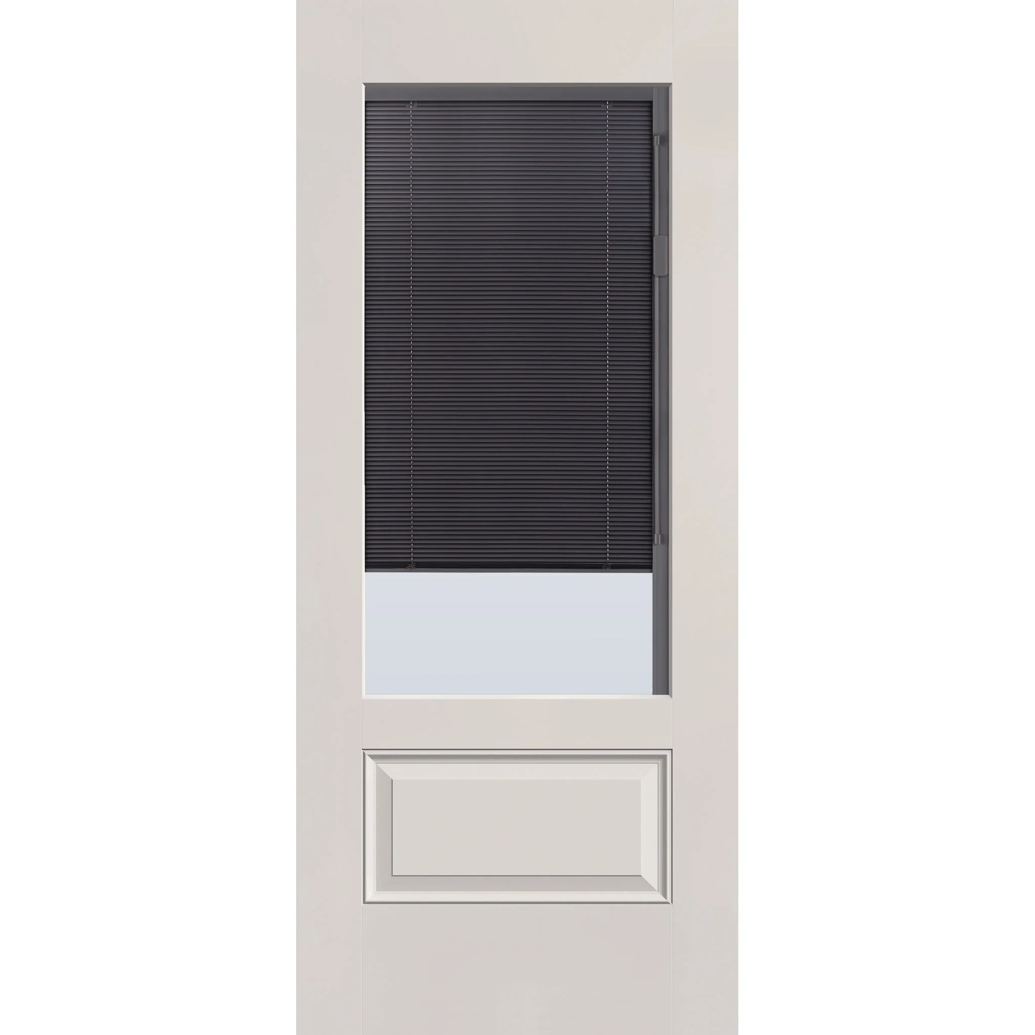 Raise & Lower Blinds Flush Glazed Fiberglass Entry Door - 3/4 Lite (34" x 80") - Image 4