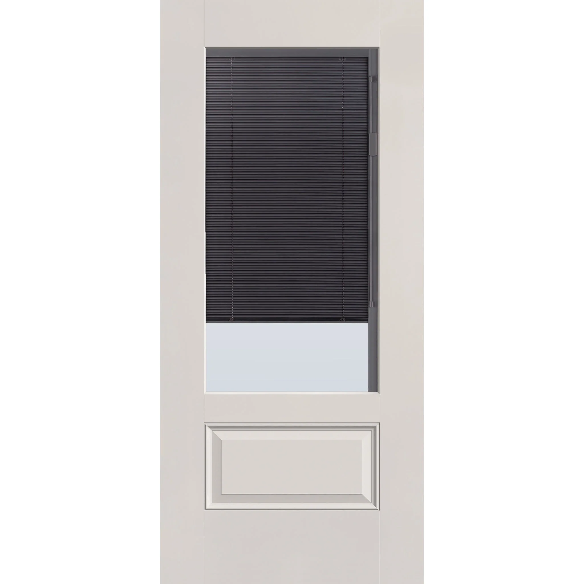 Raise & Lower Blinds Flush Glazed Fiberglass Entry Door - 3/4 Lite (36" x 80") - Image 4