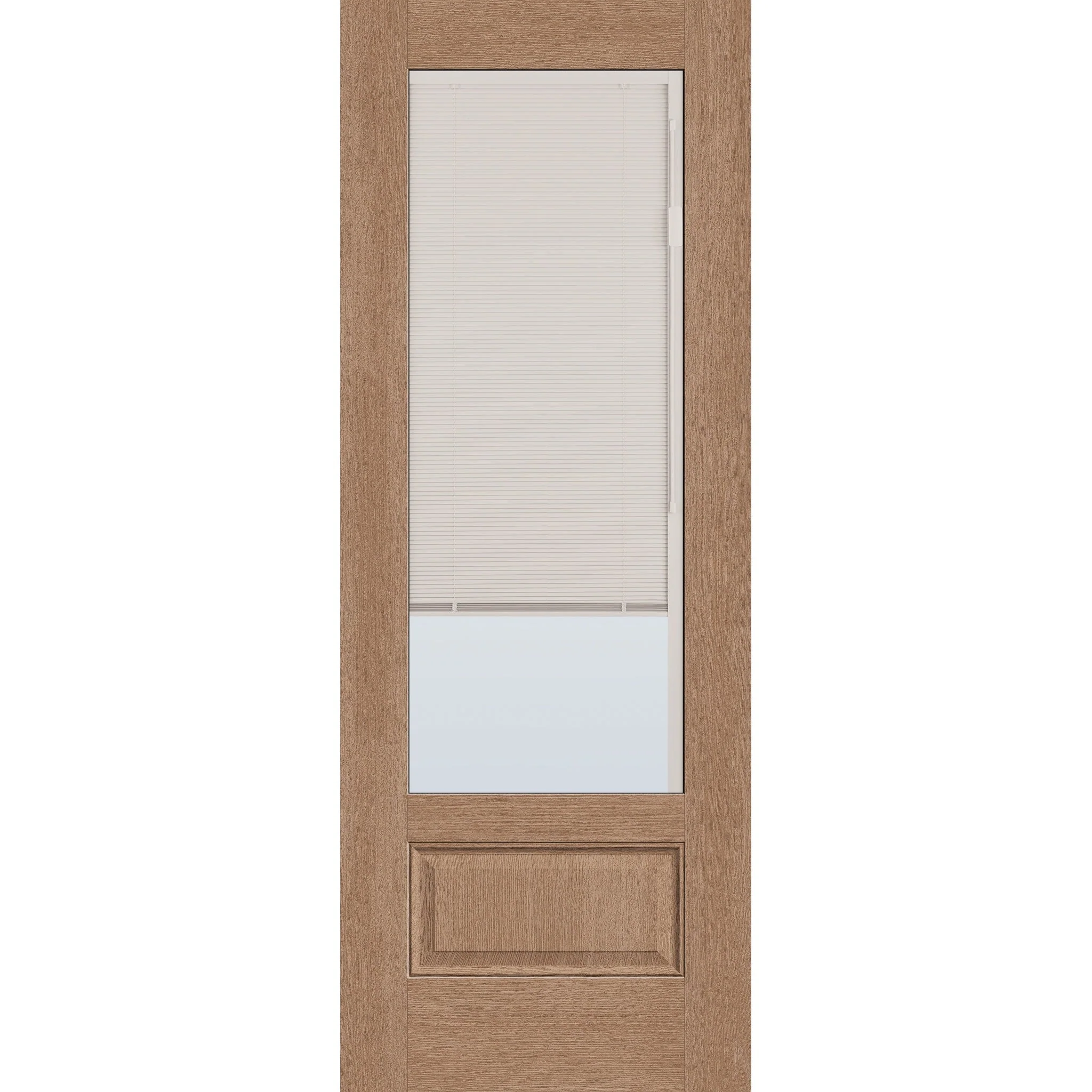 Raise & Lower Blinds Flush Glazed Fiberglass Entry Door - 3/4 Lite (36" x 96")
