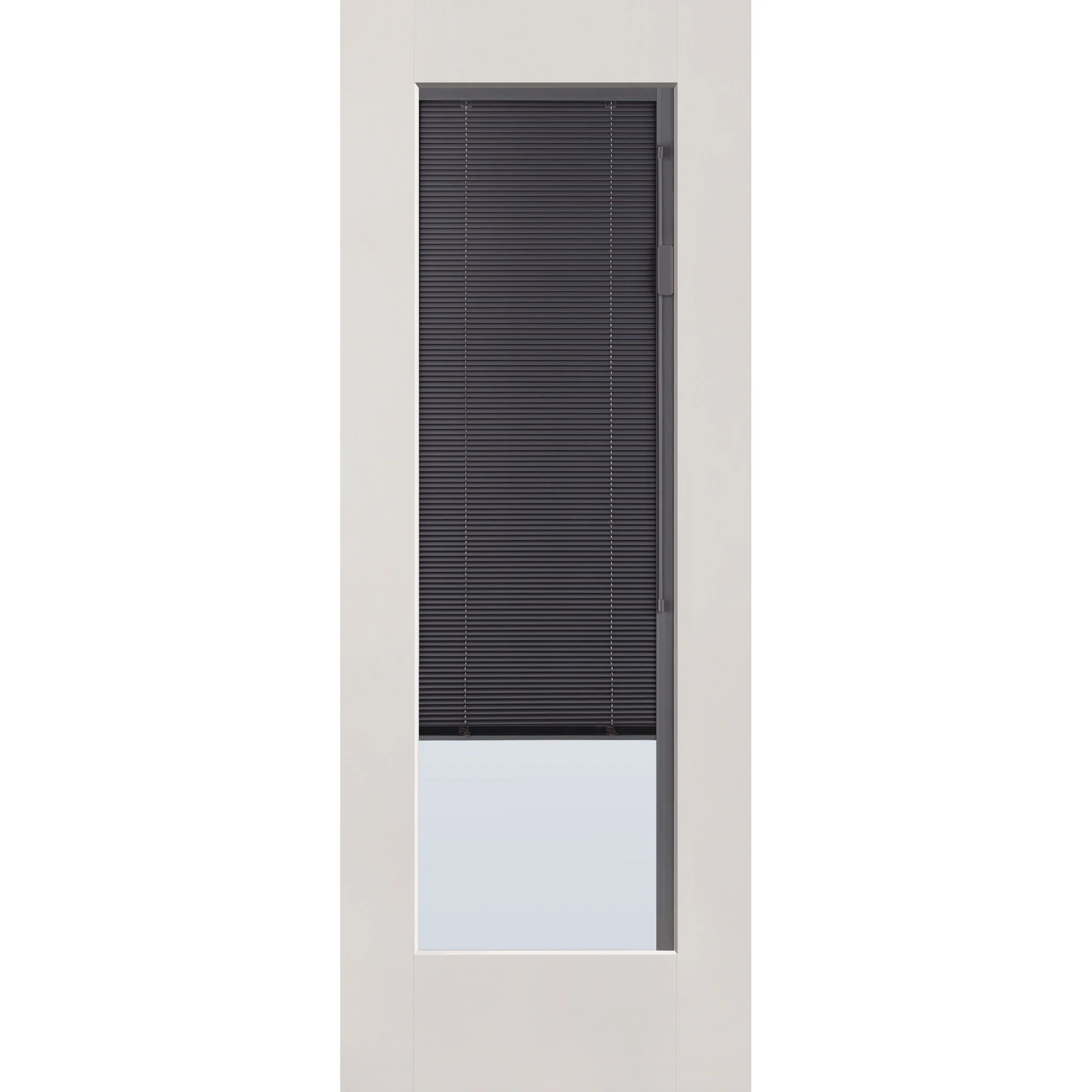 Raise & Lower Blinds Flush Glazed Fiberglass Entry Door - Full Lite (30" x 80") - Image 4