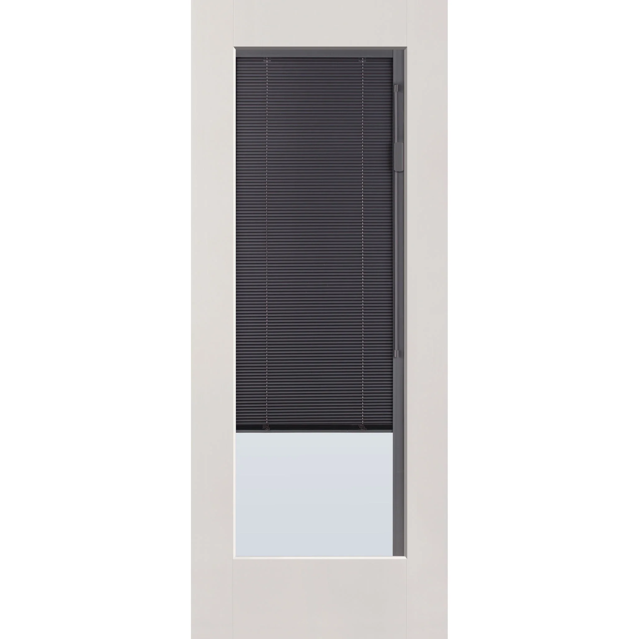 Raise & Lower Blinds Flush Glazed Fiberglass Entry Door - Full Lite (32" x 80") - Image 4