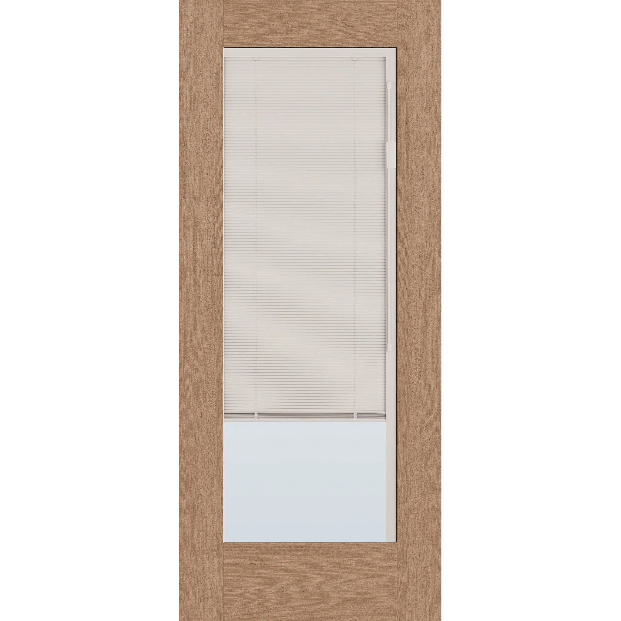 Raise & Lower Blinds Flush Glazed Fiberglass Entry Door - Full Lite (34" x 80") - Image 3