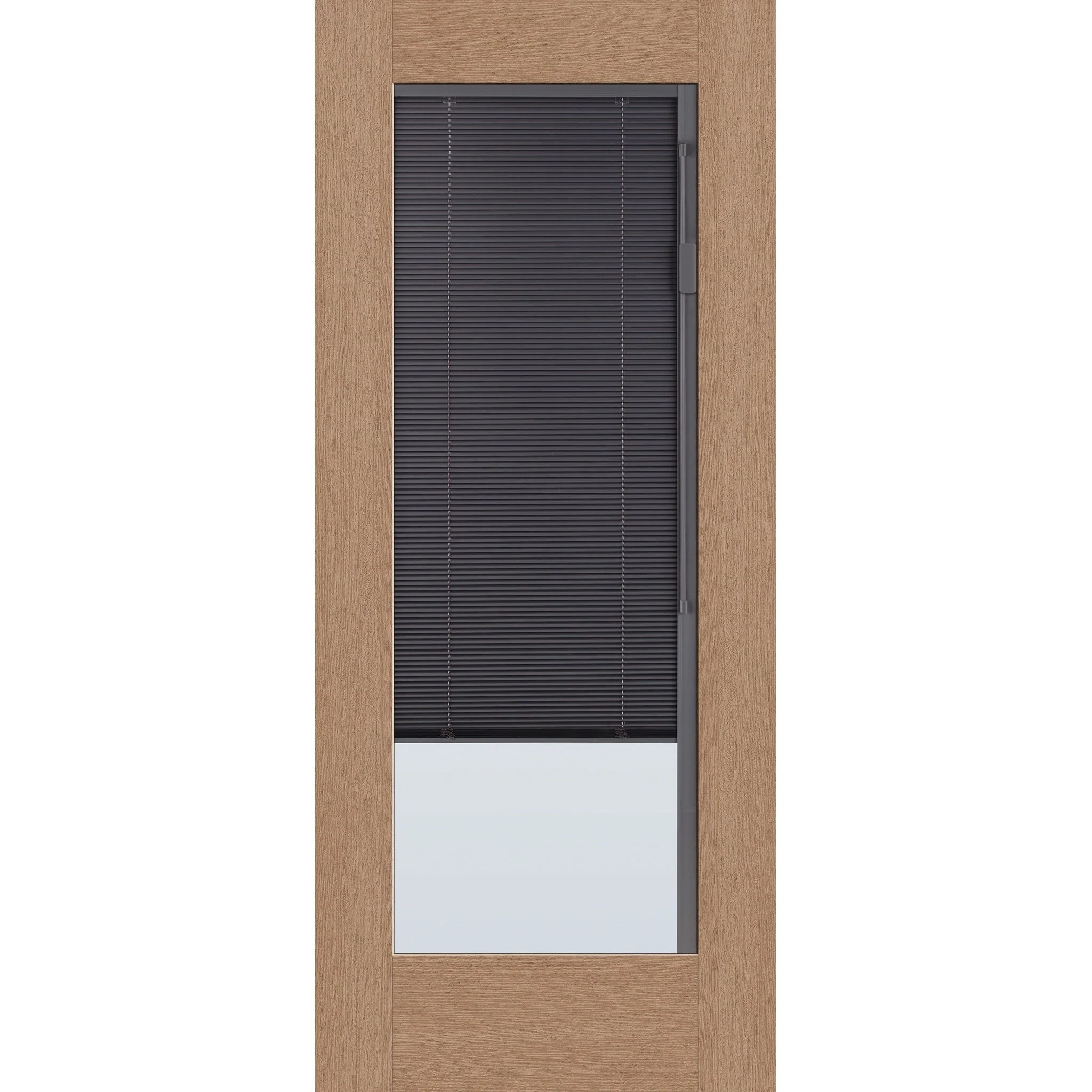 Raise & Lower Blinds Flush Glazed Fiberglass Entry Door - Full Lite (34" x 80") - Image 4