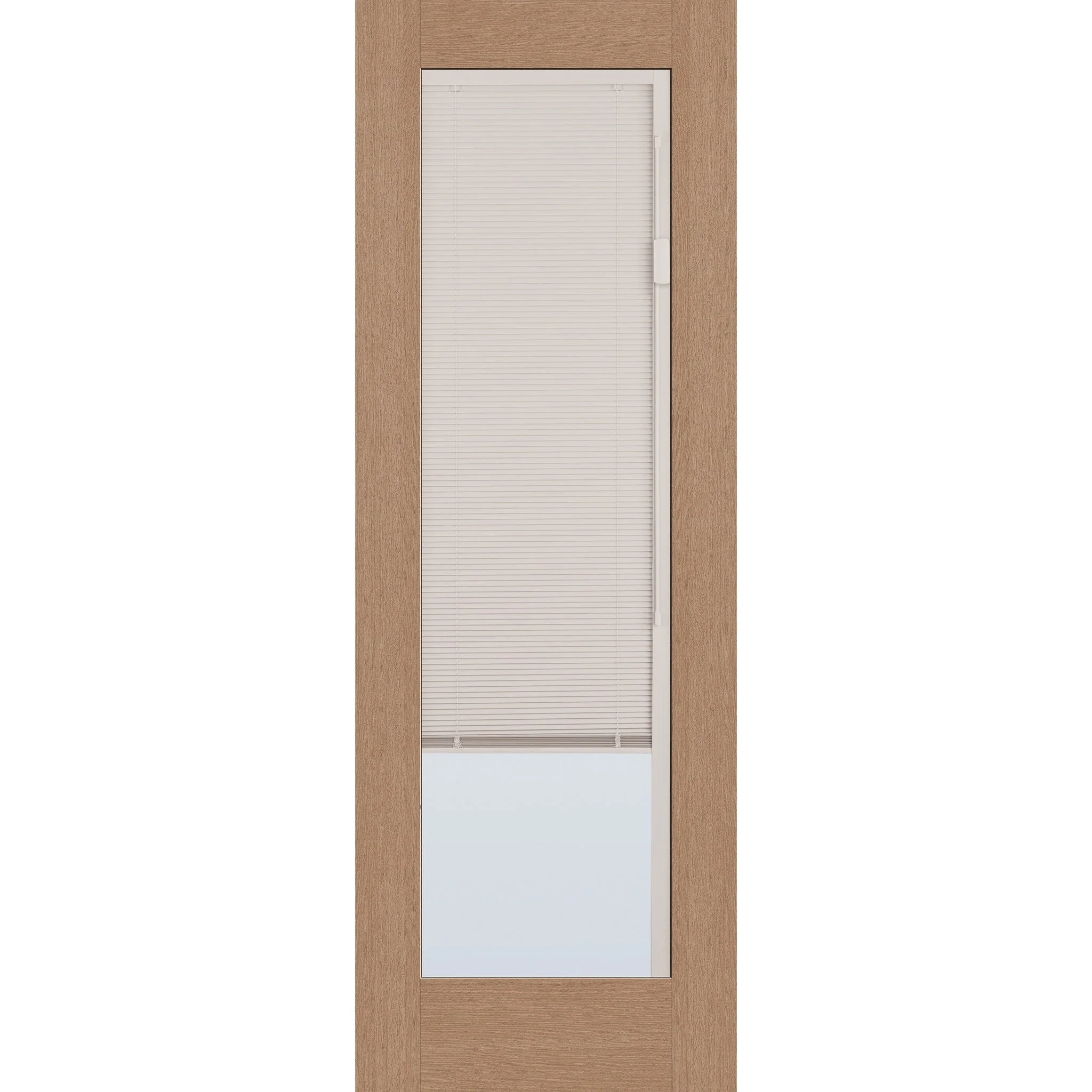 Raise & Lower Blinds Flush Glazed Fiberglass Entry Door - Full Lite (34" x 96")