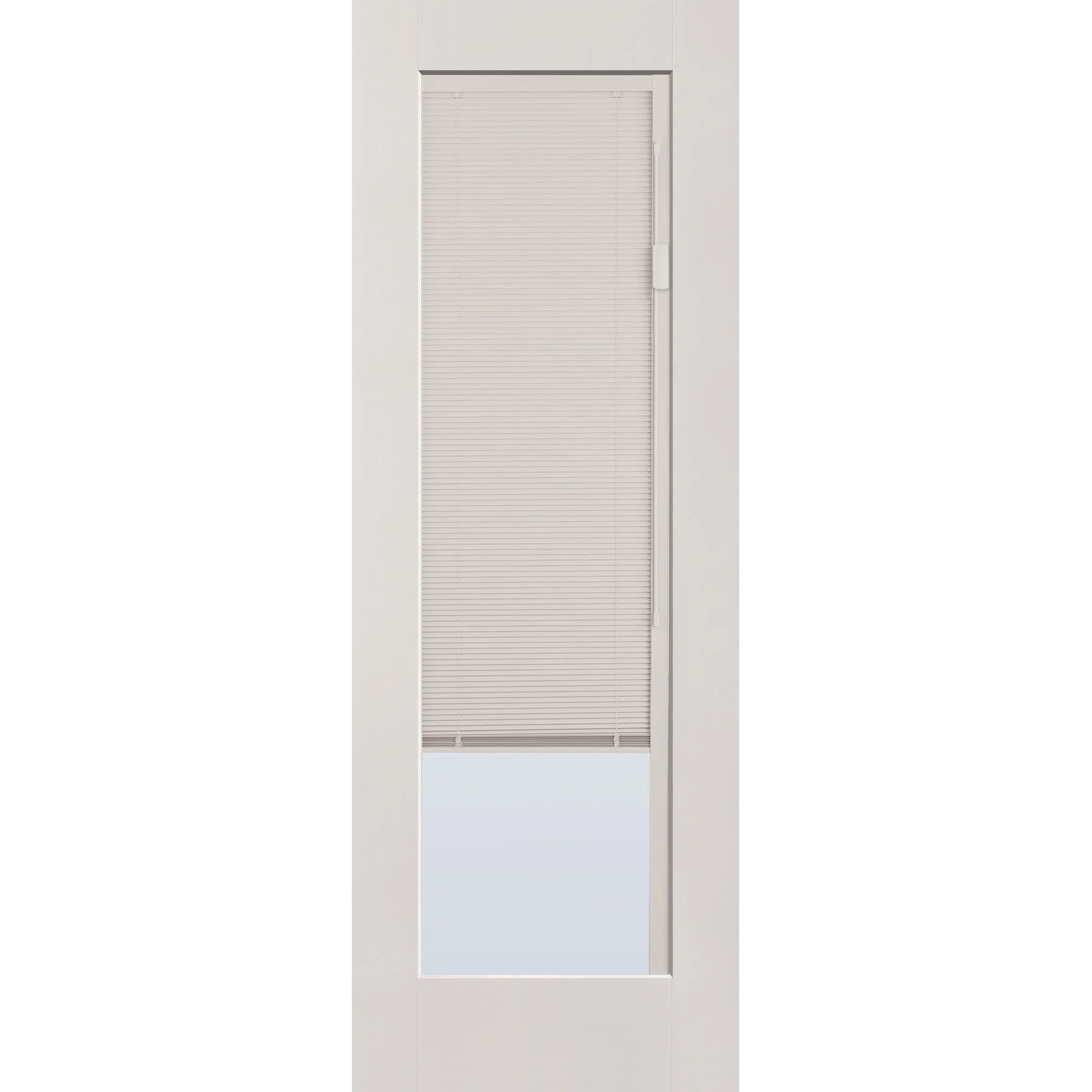 Raise & Lower Blinds Flush Glazed Fiberglass Entry Door - Full Lite (34" x 96") - Image 3