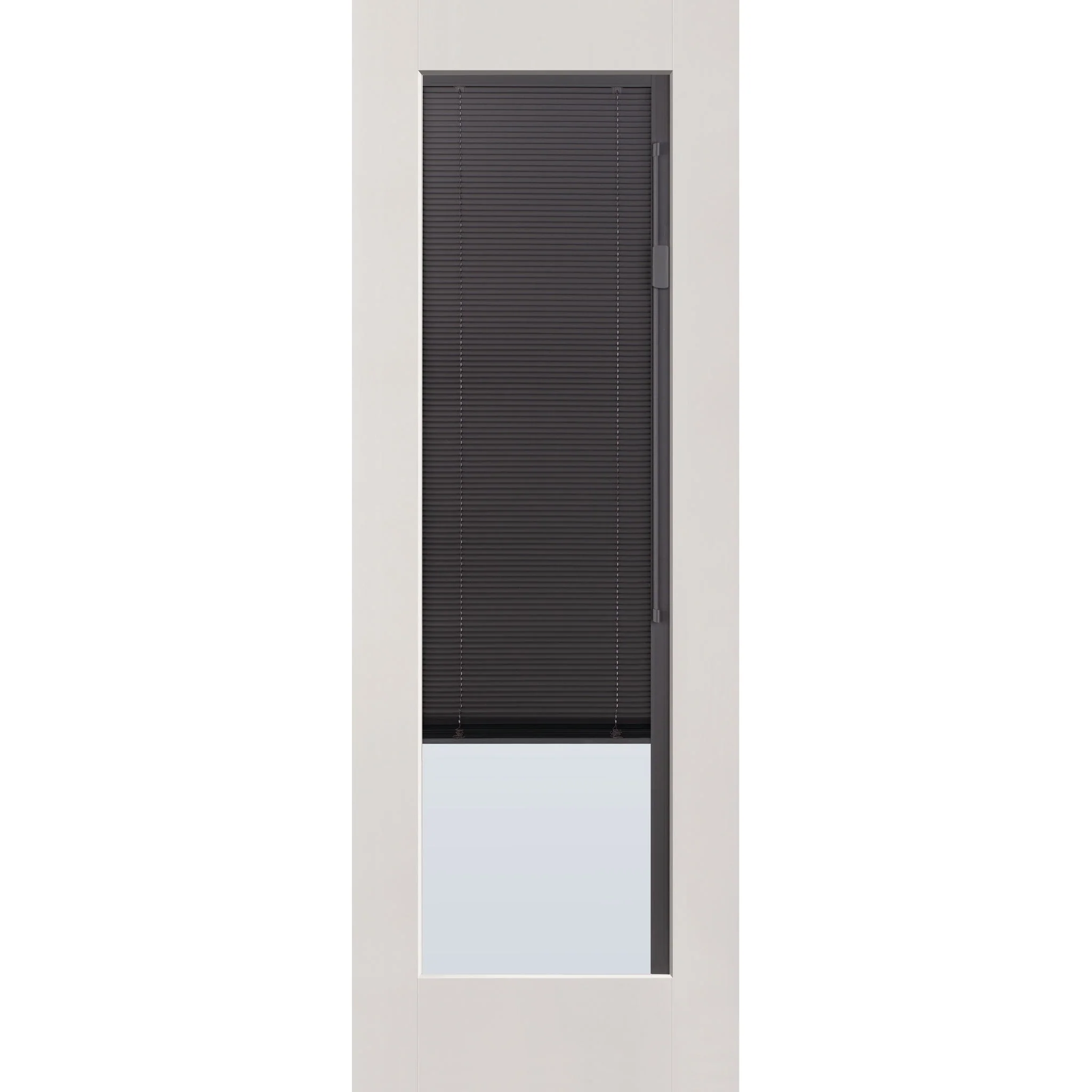 Raise & Lower Blinds Flush Glazed Fiberglass Entry Door - Full Lite (34" x 96") - Image 4
