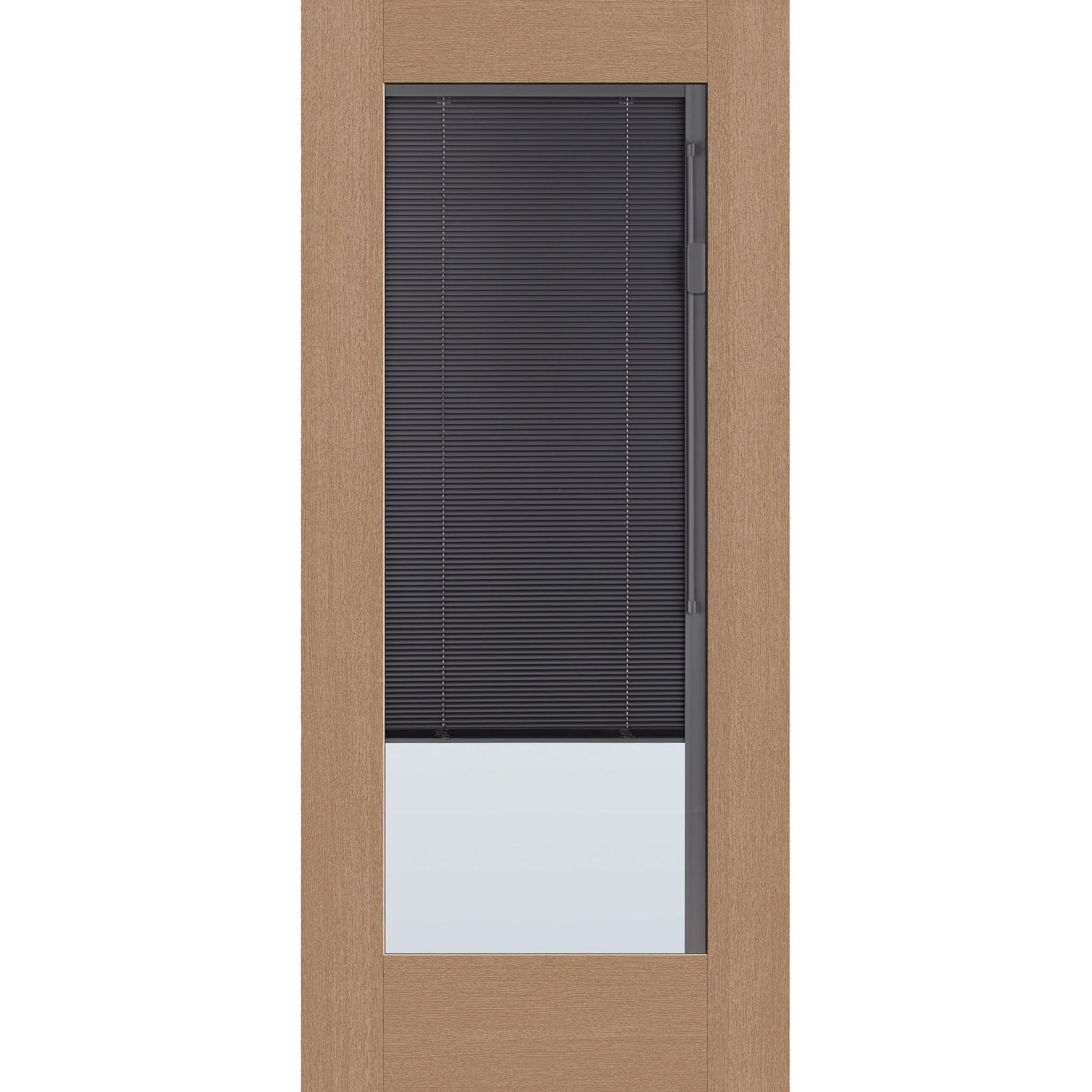 Raise & Lower Blinds Flush Glazed Fiberglass Entry Door - Full Lite (36" x 80") - Image 4