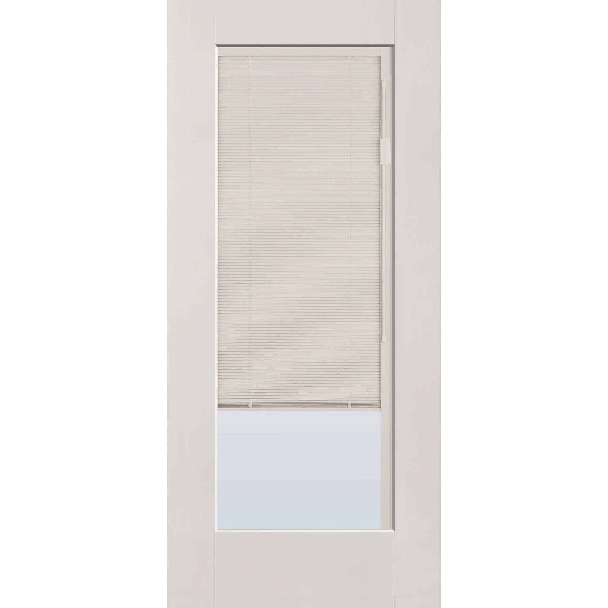 Raise & Lower Blinds Flush Glazed Fiberglass Entry Door - Full Lite (36" x 80") - Image 7