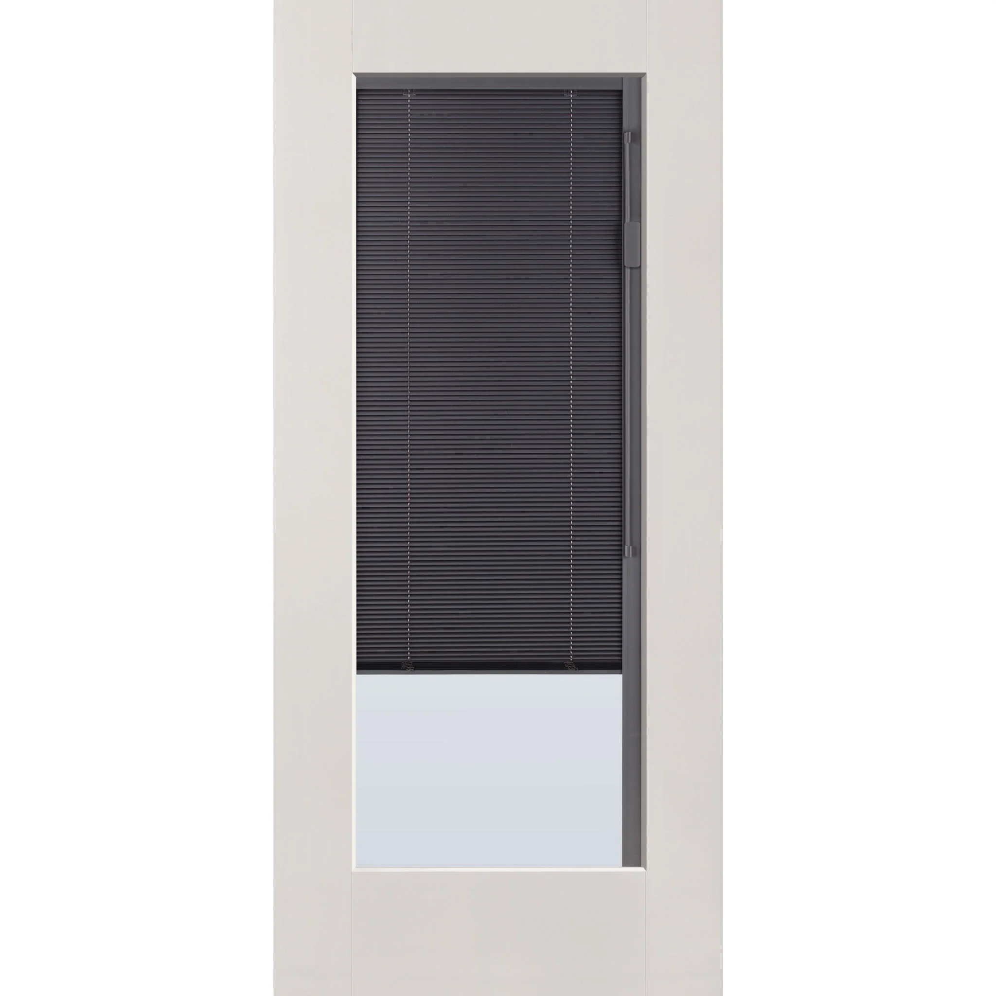Raise & Lower Blinds Flush Glazed Fiberglass Entry Door - Full Lite (36" x 80") - Image 8