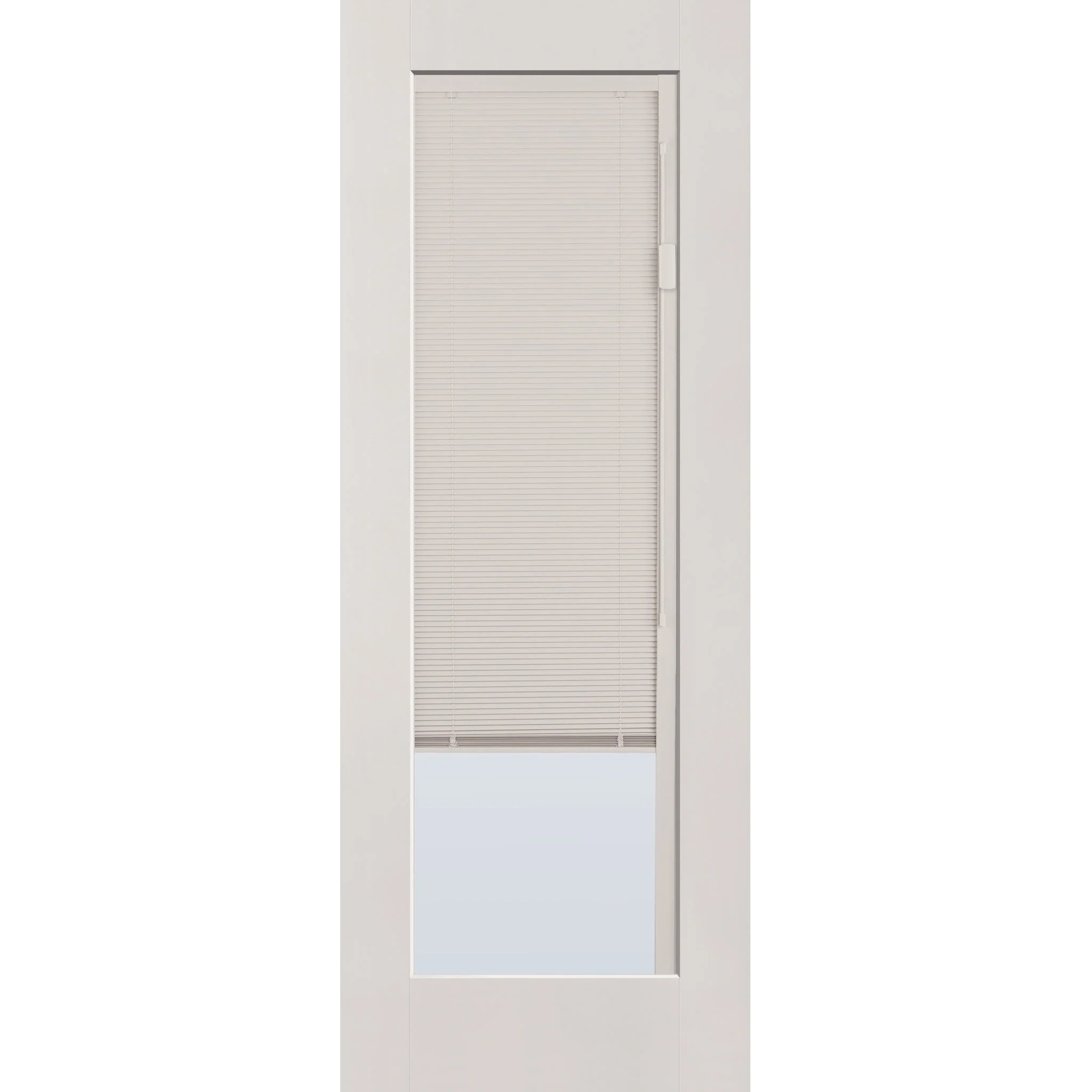 Raise & Lower Blinds Flush Glazed Fiberglass Entry Door - Full Lite (36" x 96") - Image 3