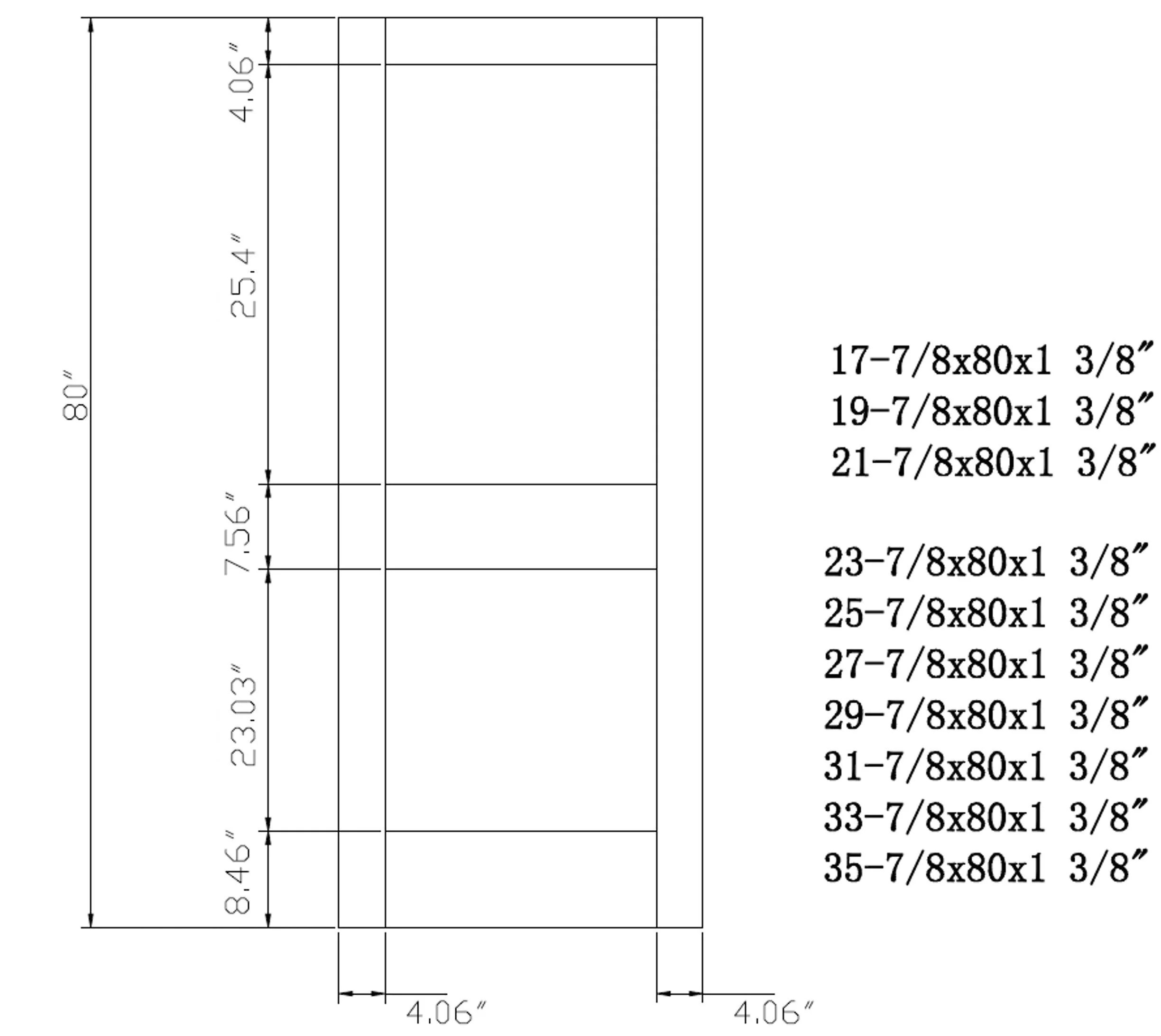 Solid Core Interior Door Slab (2 Panel Shaker, Primed) - Image 3