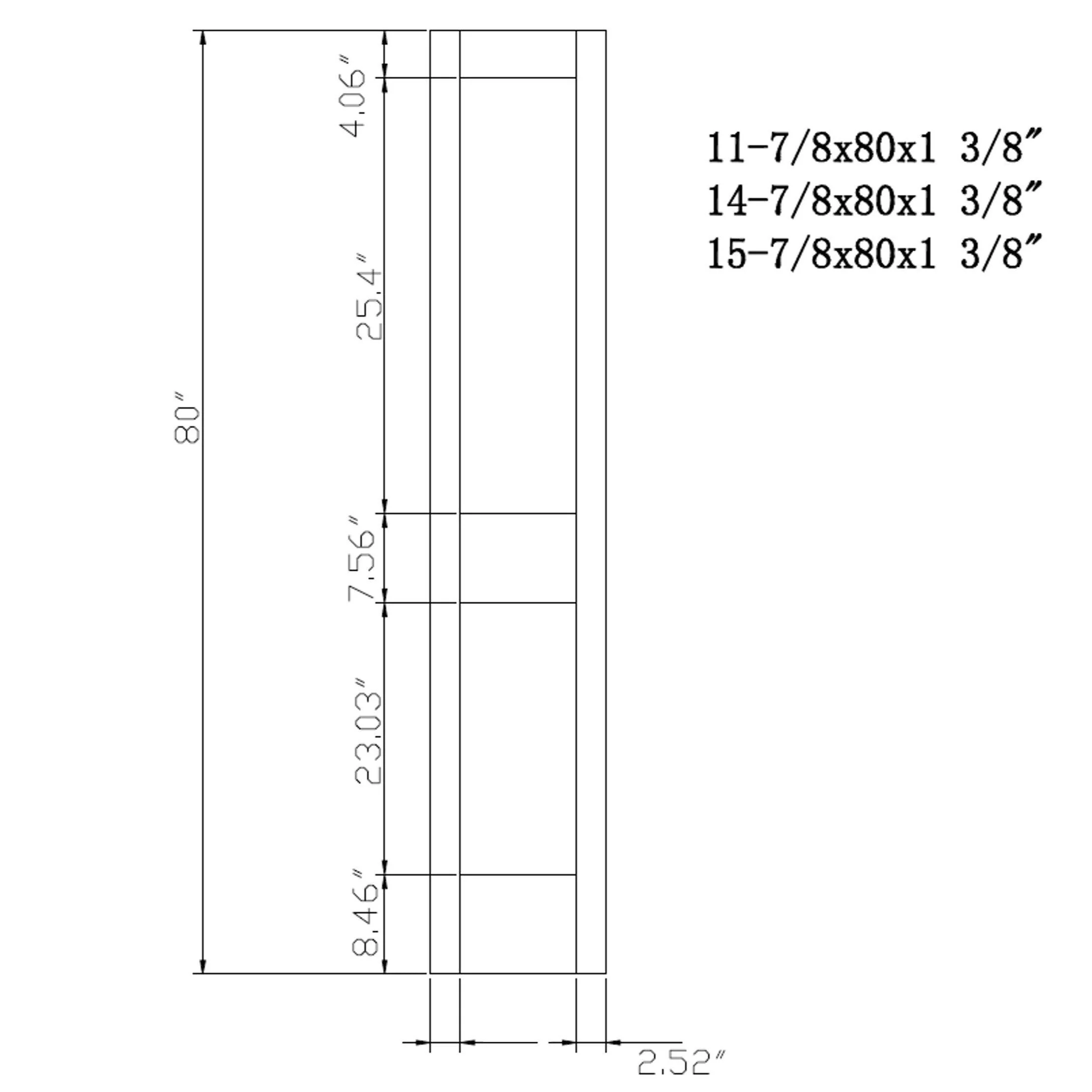 Solid Core Interior Door Slab (2 Panel Shaker, Primed) - Image 4