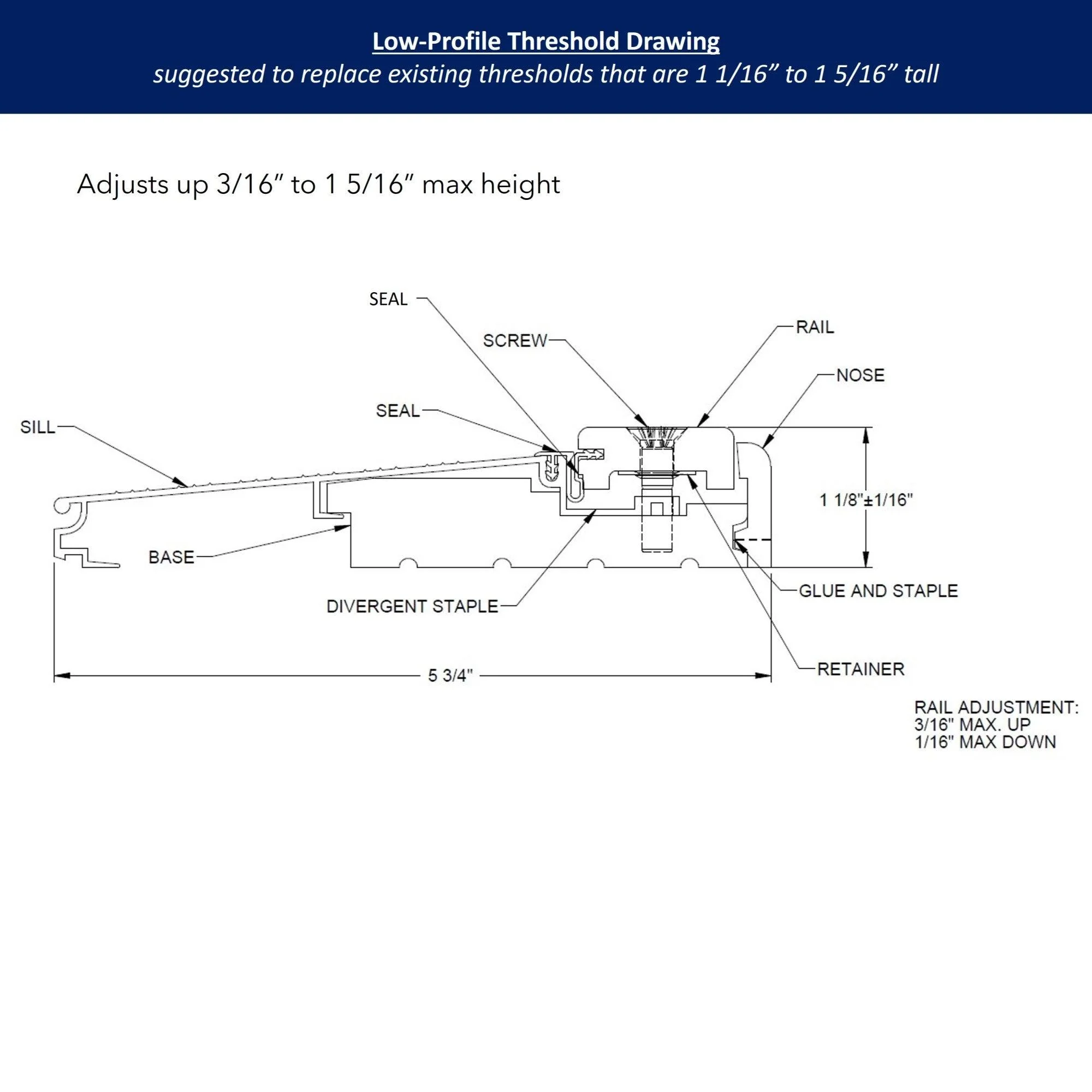 32" x 6" Inswing Threshold - Image 4