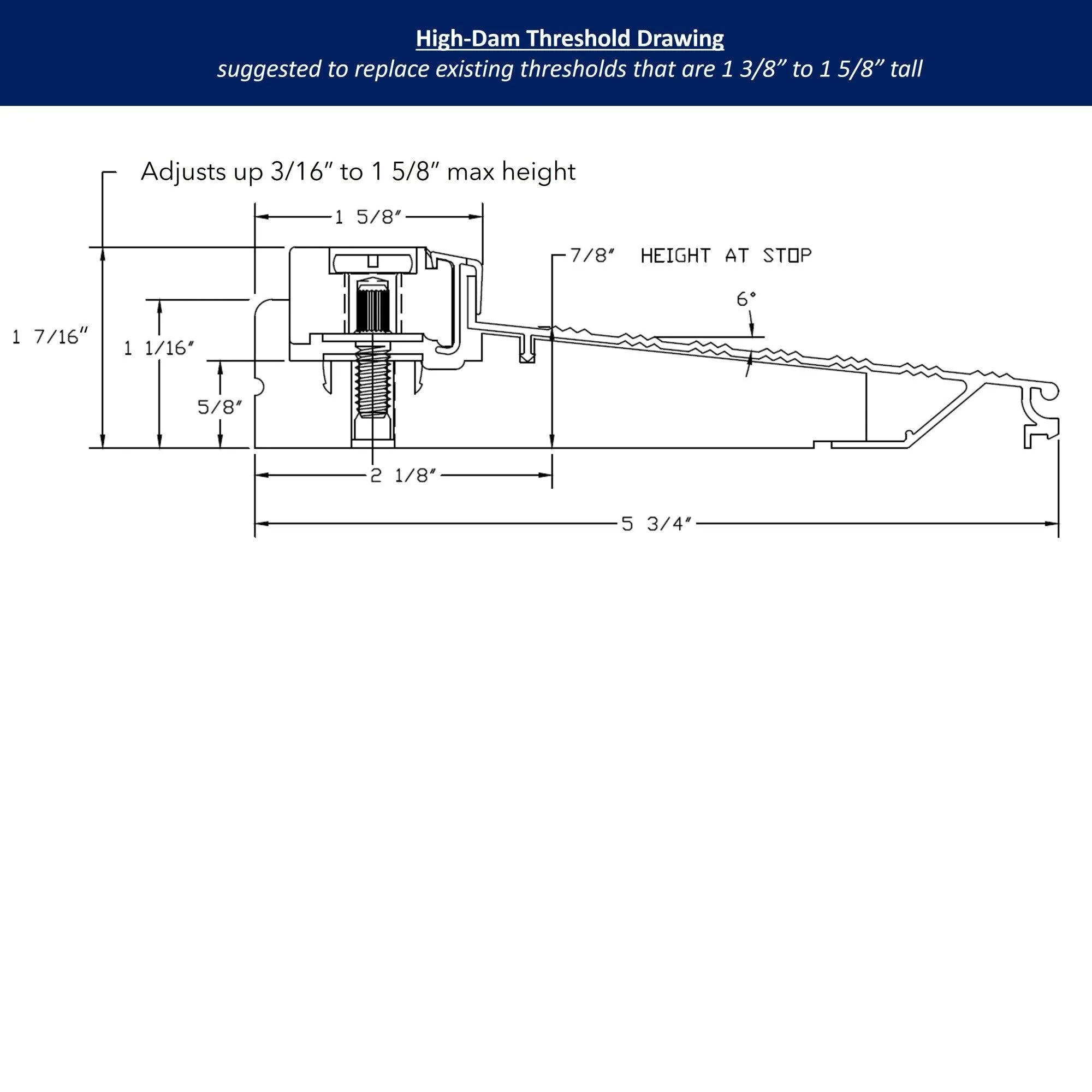 32" x 6" Inswing Threshold - Image 5