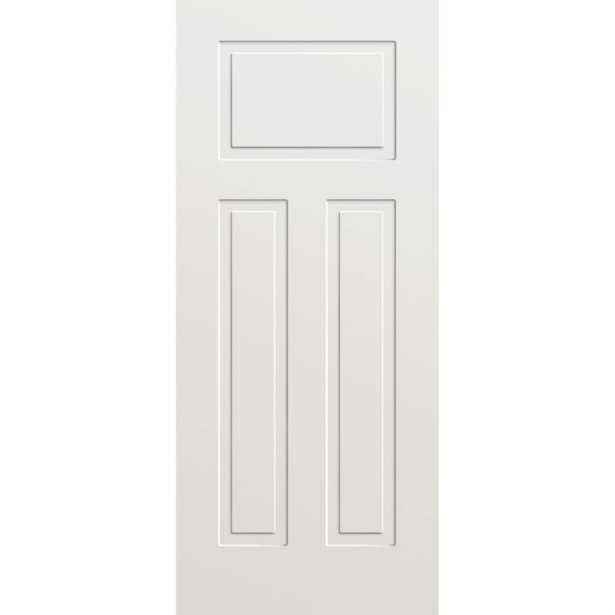 Wood Edge Steel Entry Door - 3 Panel Urban Craftsman (34" x 80")